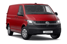Car Hire Middleton - Red VW Transporter Automatic - Van hire Middleton